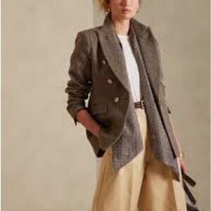 Banana Republic Women's Herringbone Captain’s Blazer